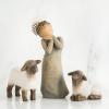 image:imageWillow Tree Little Shepherdess Sculpted HandPainted Nativity Figures 3Piece Set